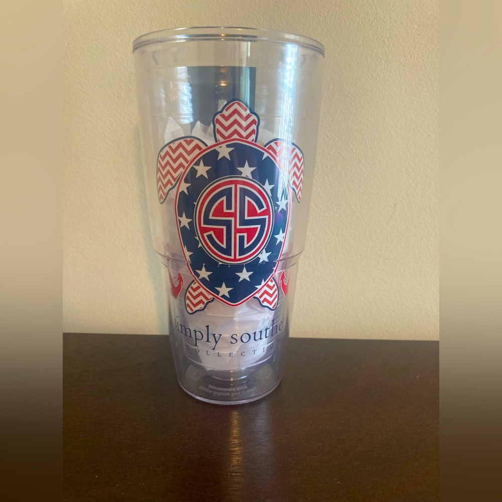 24oz Simply Southern Tervis Tumbler! ❤️🤍💙